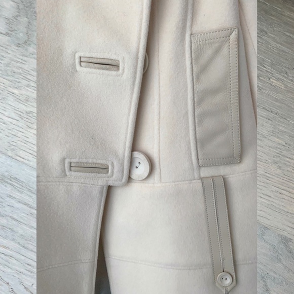 Mackage | Wool Cashmere Peacoat Coat with Leather Trims - Picture 9 of 16